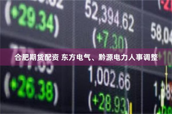 合肥期货配资 东方电气、黔源电力人事调整