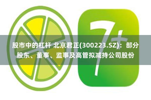股市中的杠杆 北京君正(300223.SZ)：部分股东、董事、监事及高管拟减持公司股份