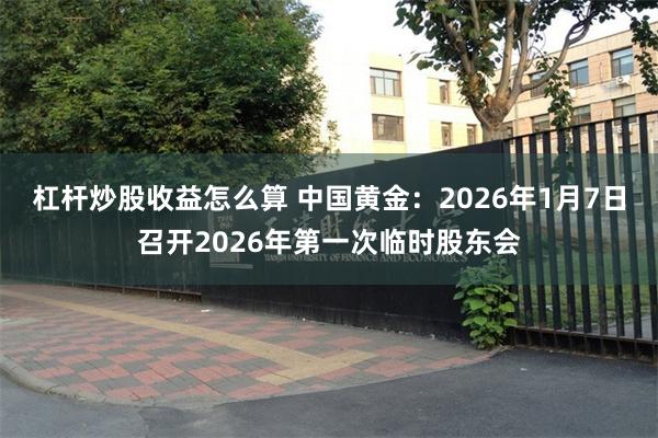 杠杆炒股收益怎么算 中国黄金：2026年1月7日召开2026年第一次临时股东会